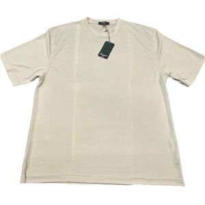Bassiri Uomo Men's Short Sleeve Knit Tee Shirt Beige 4XL New With Tags